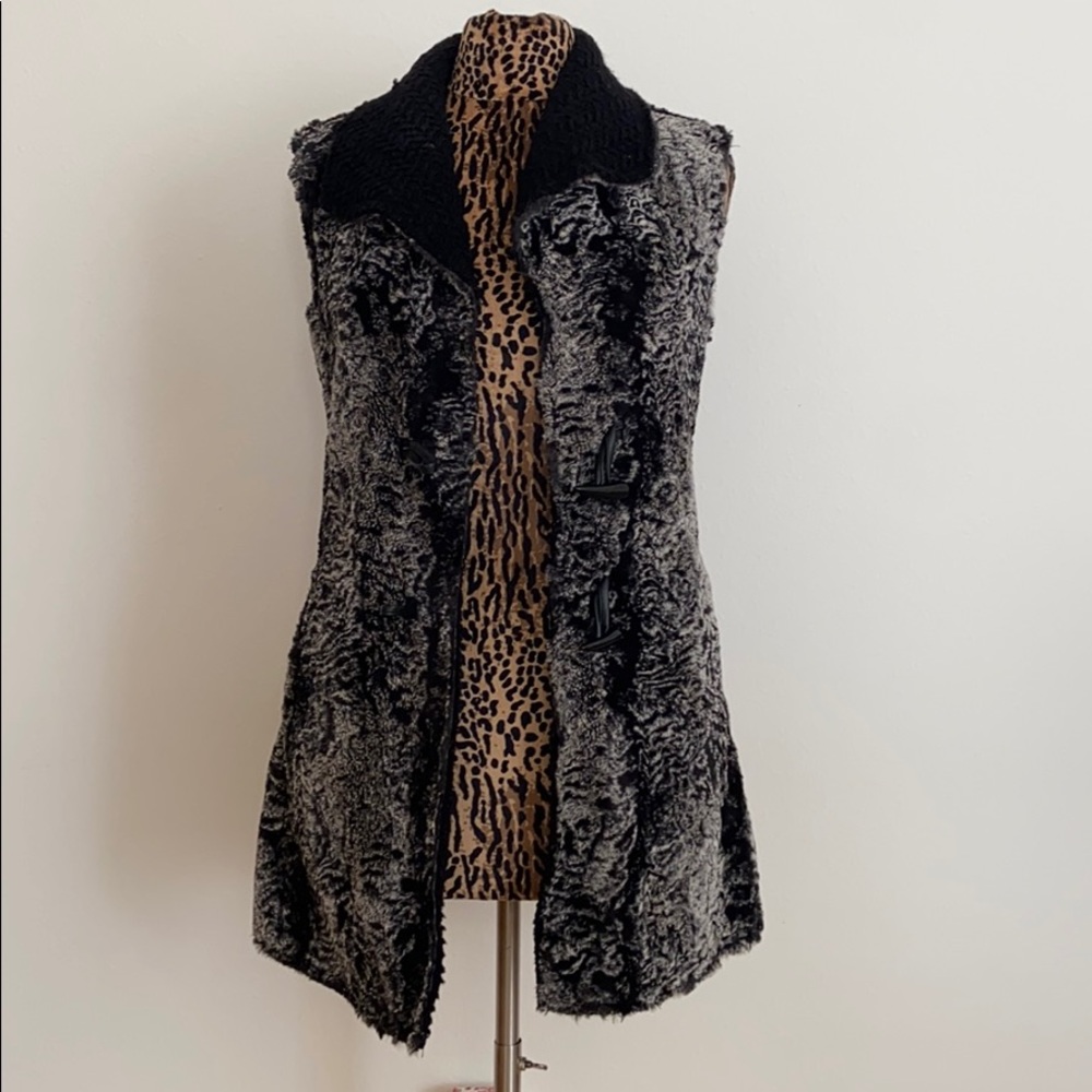 FAUX FRENZI BY DENA Long Knitted Vest